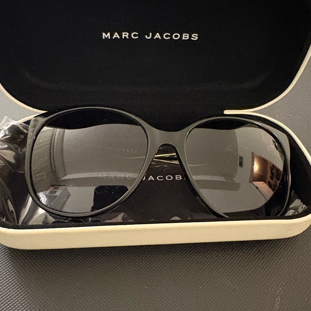 Marc Jacobs Glossy Black Sunglasses